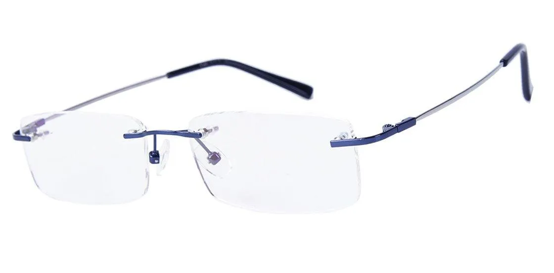 Rimless Flexible Titanium Alloy Anti-Blue Ray Glasses A8125