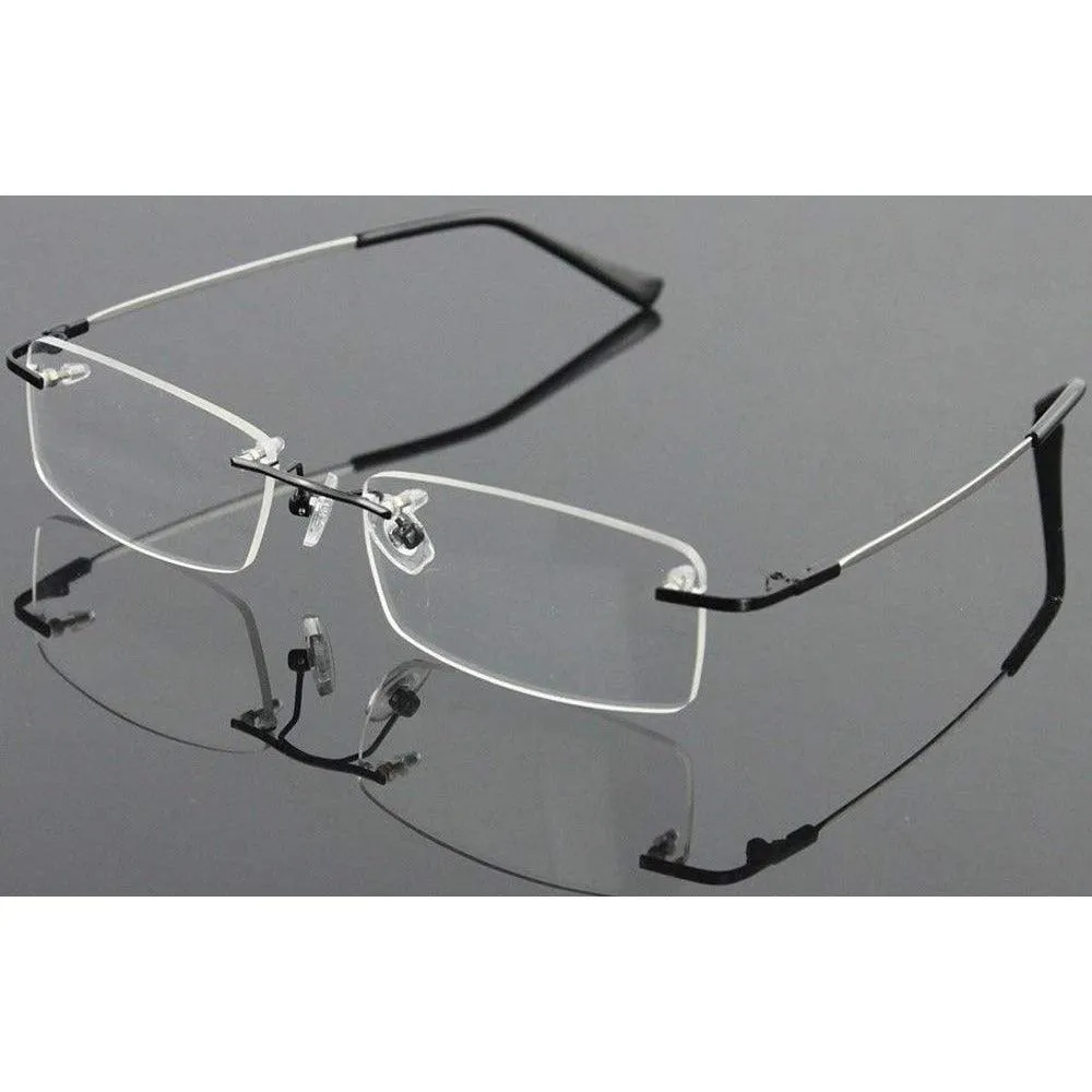 Rimless Flexible Titanium Alloy Anti-Blue Ray Glasses A8125