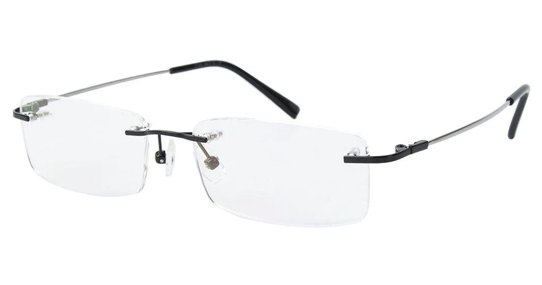 Rimless Flexible Titanium Alloy Anti-Blue Ray Glasses A8125