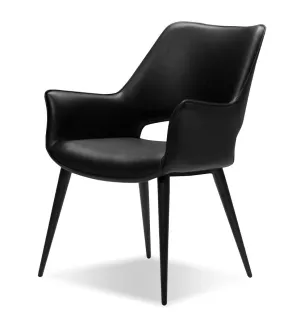 Stratford Black Leatherette Arm Chair