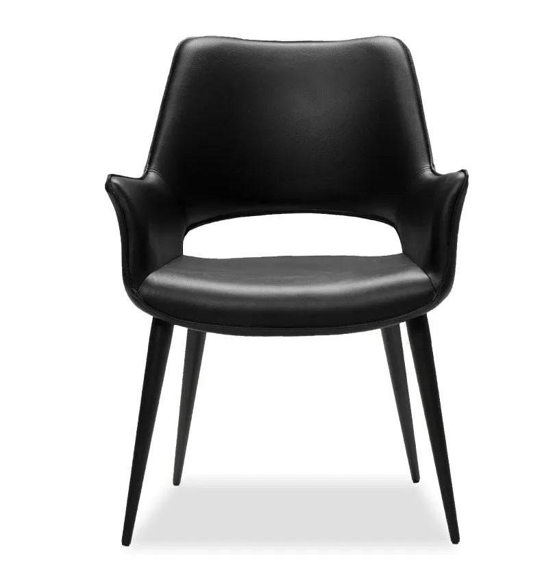 Stratford Black Leatherette Arm Chair
