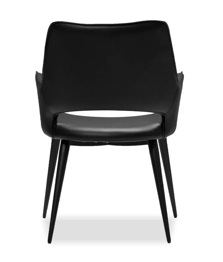 Stratford Black Leatherette Arm Chair
