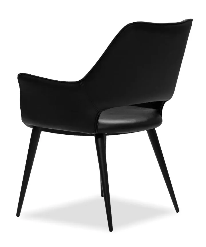 Stratford Black Leatherette Arm Chair