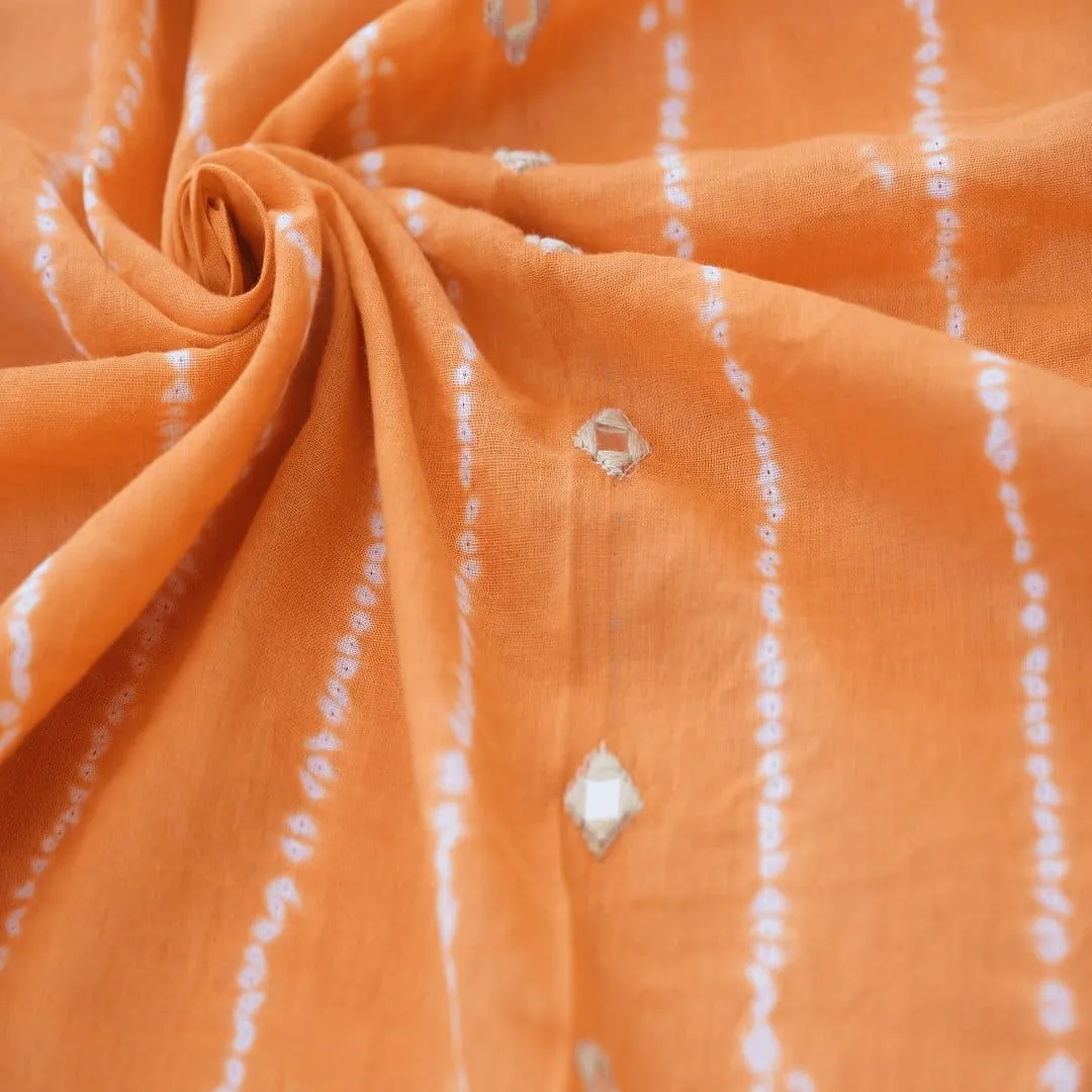 Tangerine Tie & dye Fabric