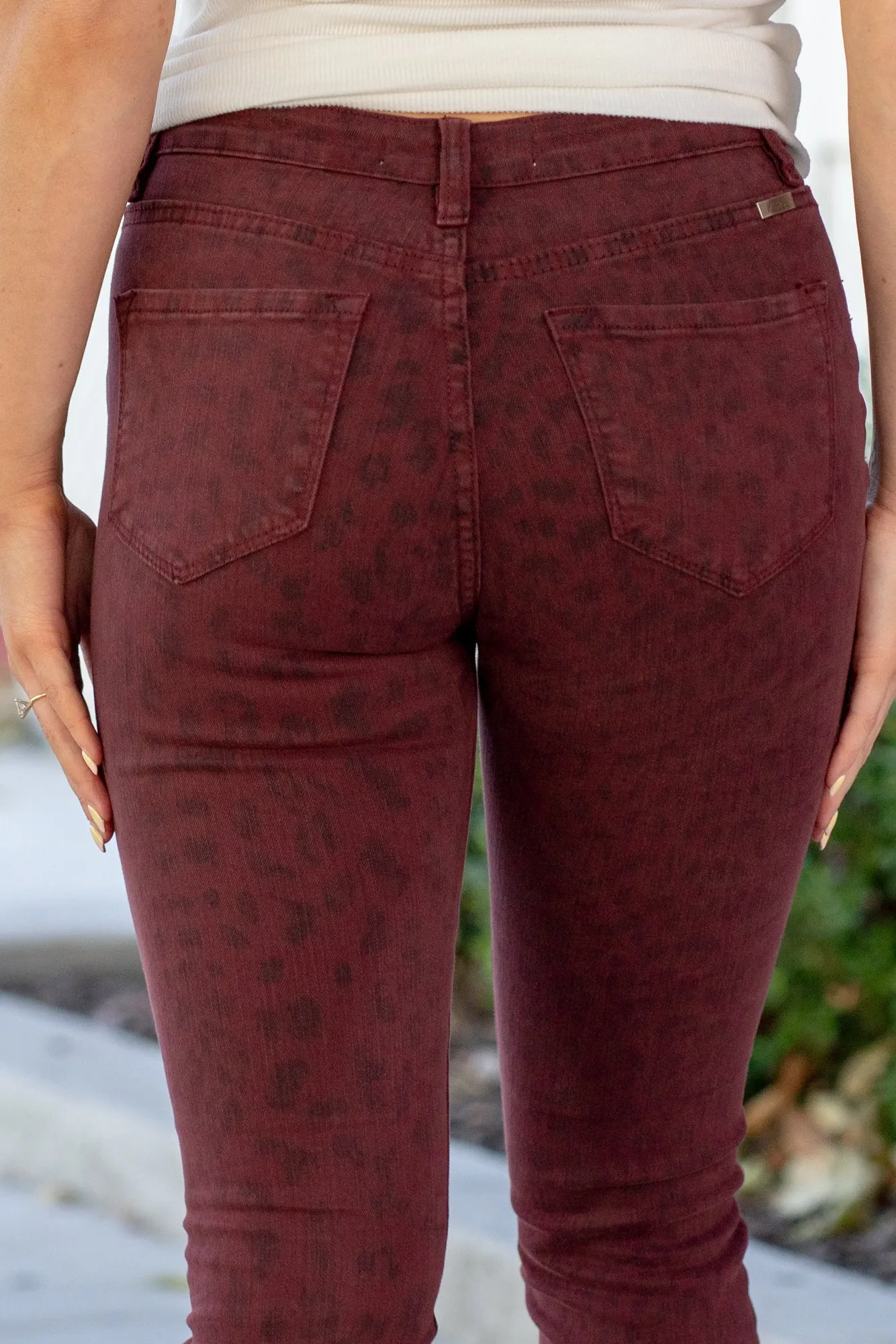 Tayona High Rise Leopard Print Skinny