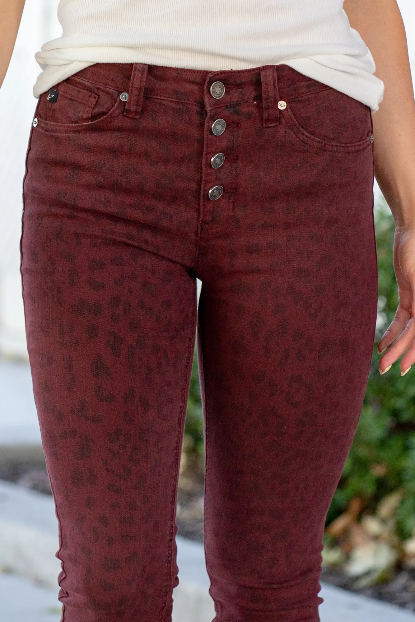 Tayona High Rise Leopard Print Skinny