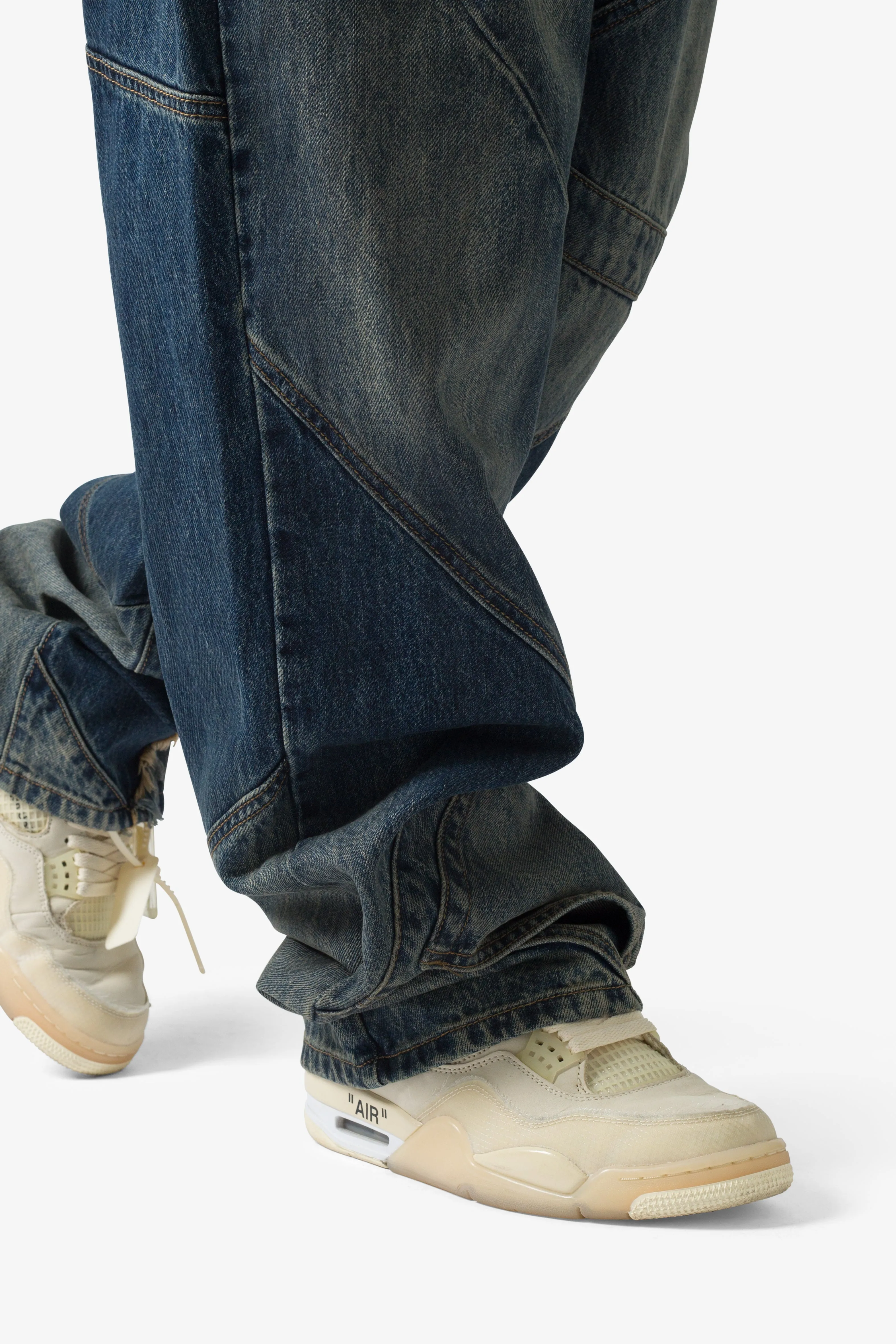 Ultra Baggy Upcycled Denim - Blue