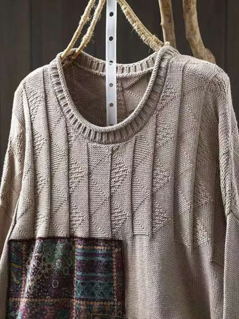 Women's Simple and Stylish Crew Neck Sweater