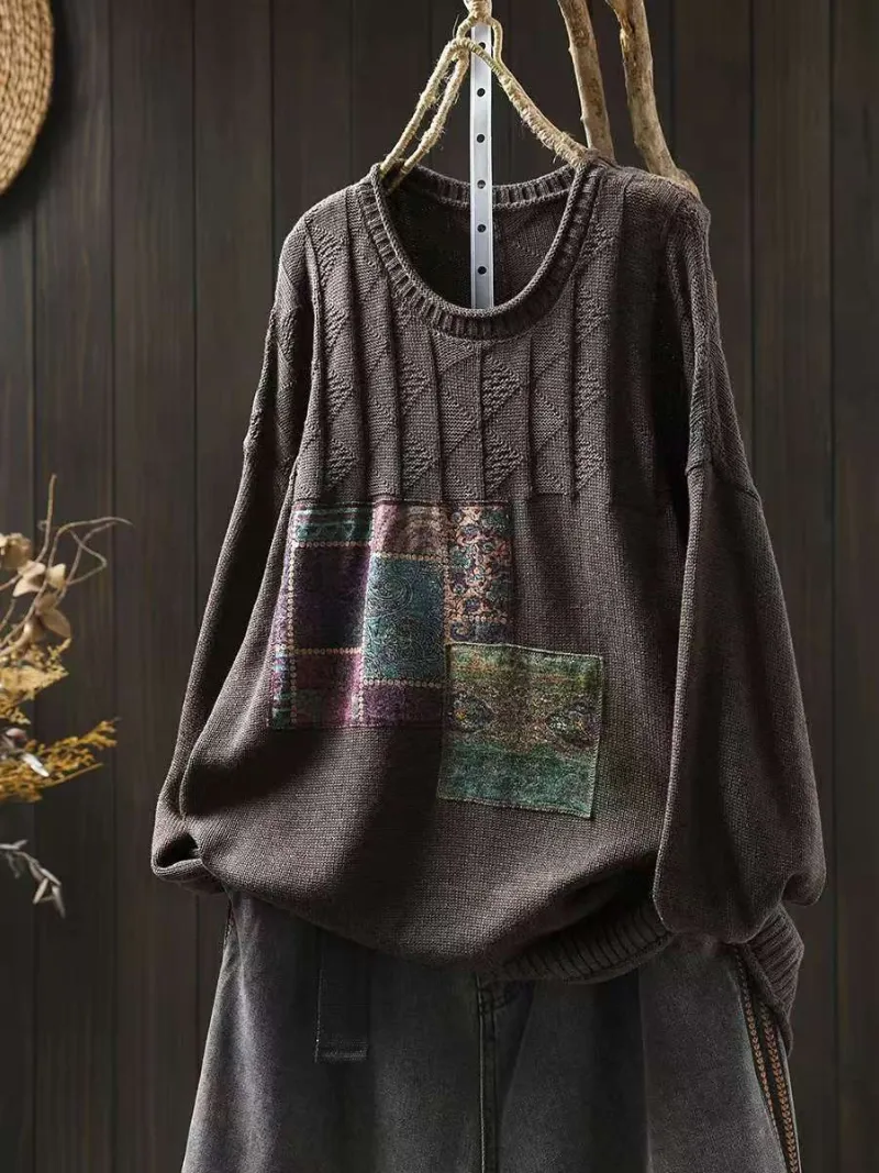 Women's Simple and Stylish Crew Neck Sweater