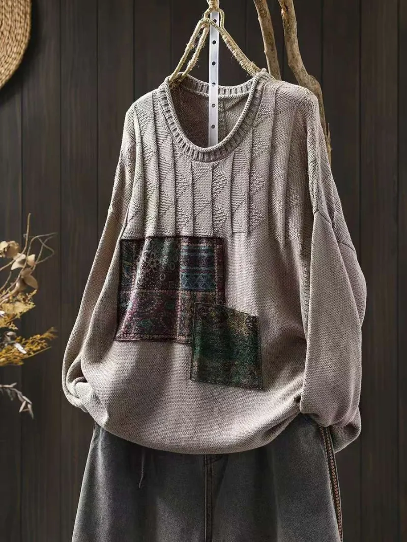 Women's Simple and Stylish Crew Neck Sweater