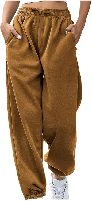 Womens Sweatpants 2024,High Waisted Baggy Sweatpants Joggers Sport Active Workout Jogger Pants with Pockets Trousers