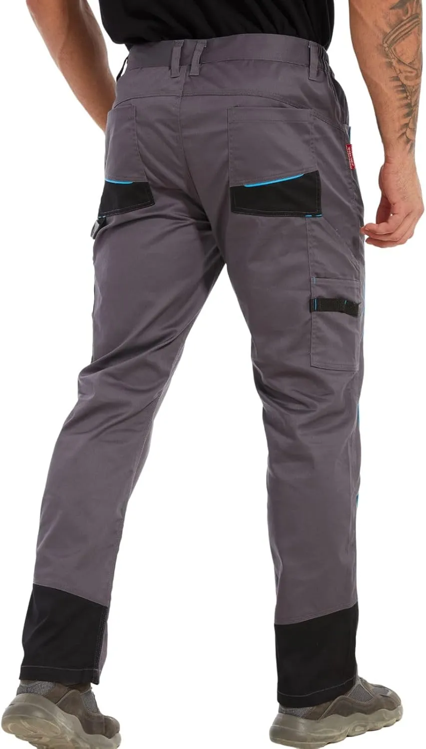 WORK IDEA Mens Riggs Workwear Pants Strench Cargo Pants Work Utility Pant Relaxed Fit Technician