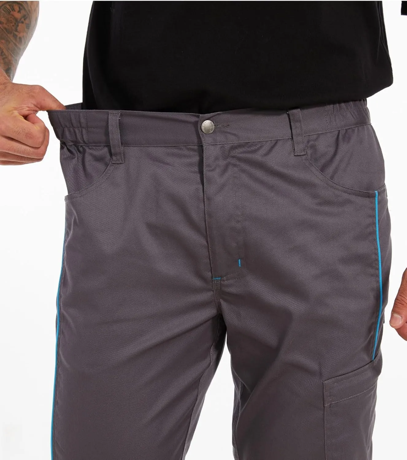 WORK IDEA Mens Riggs Workwear Pants Strench Cargo Pants Work Utility Pant Relaxed Fit Technician