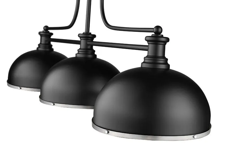 Z-Lite Melange Matte Black with Brushed Nickel Accents