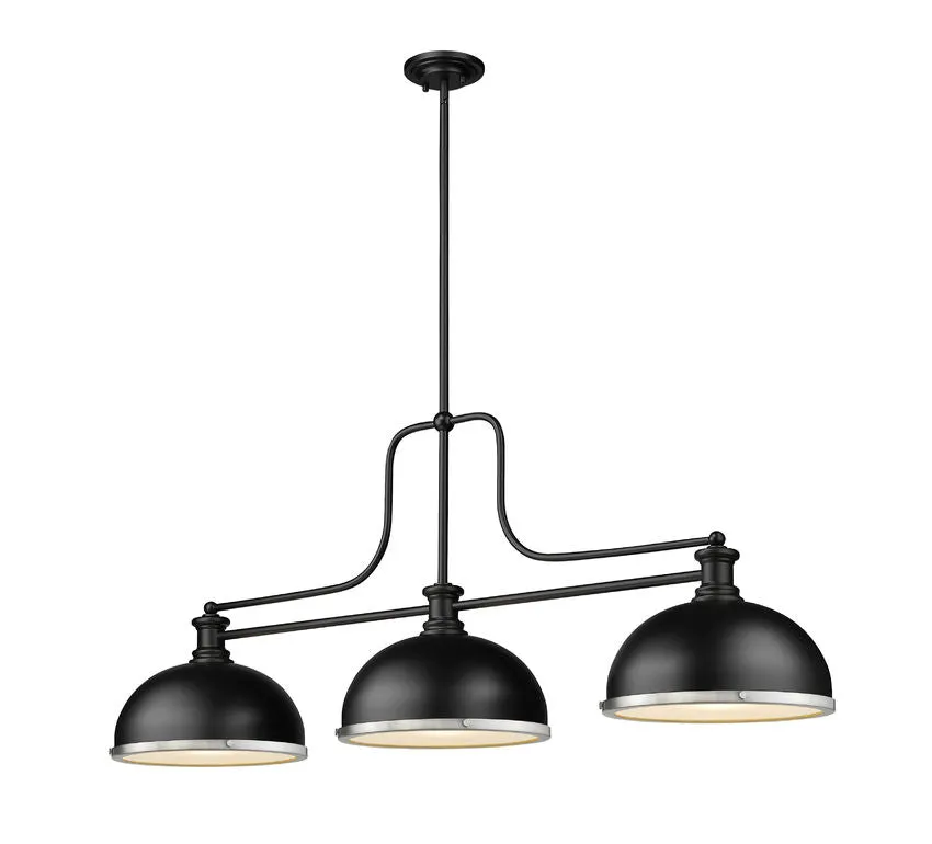 Z-Lite Melange Matte Black with Brushed Nickel Accents