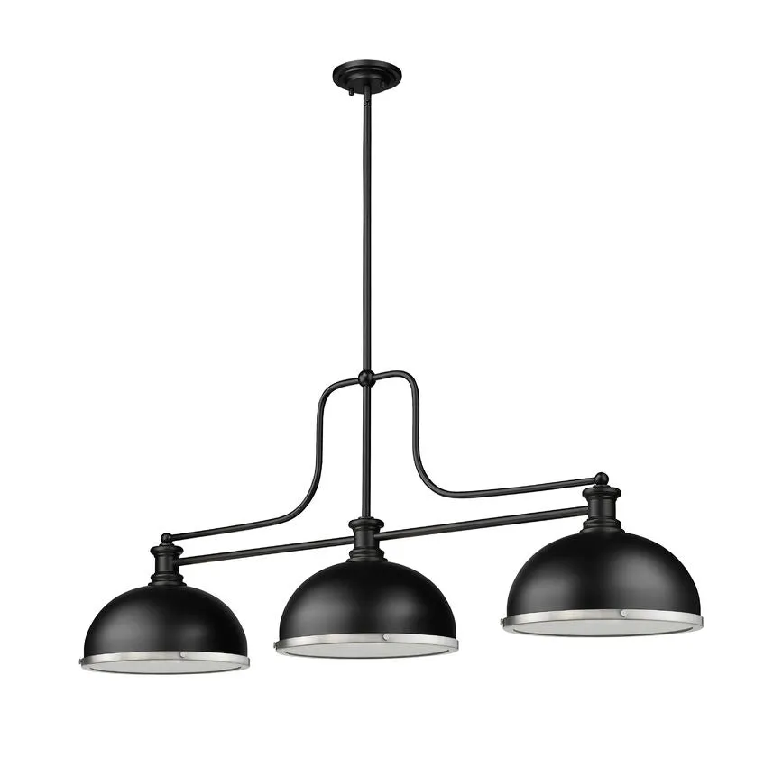 Z-Lite Melange Matte Black with Brushed Nickel Accents