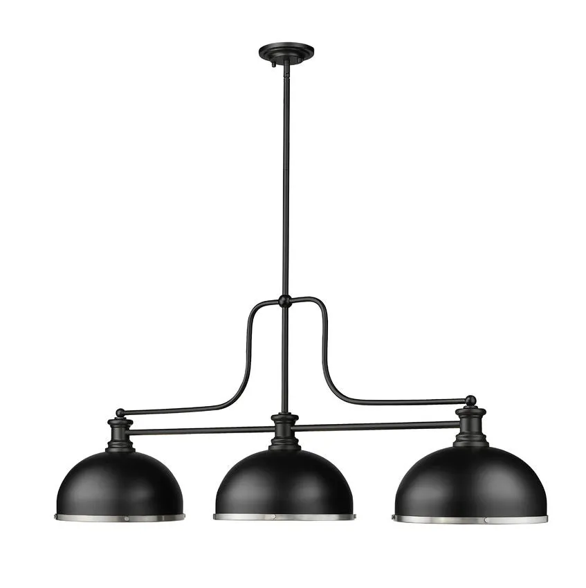Z-Lite Melange Matte Black with Brushed Nickel Accents